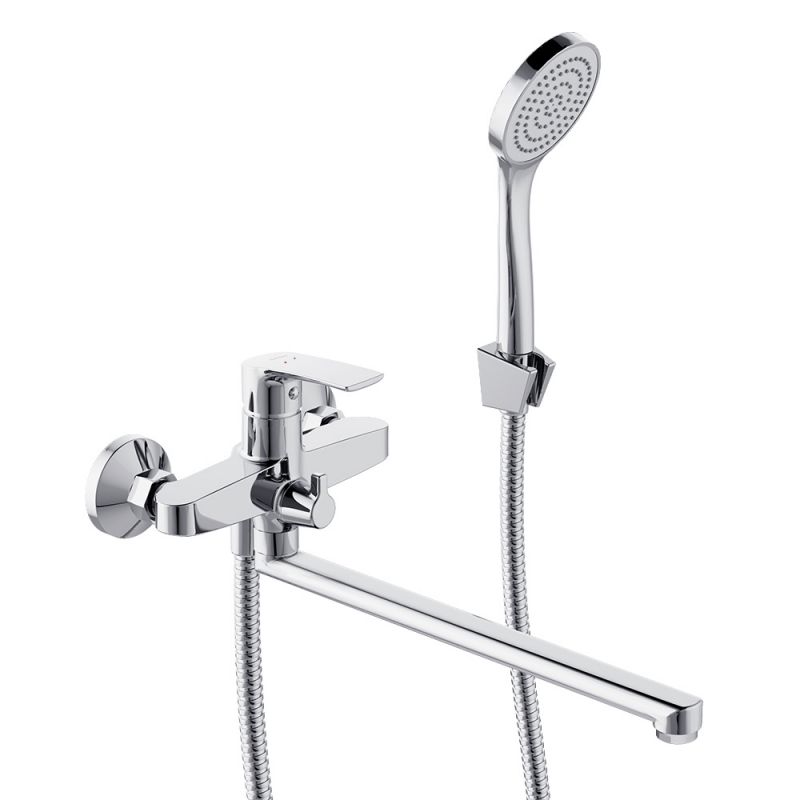 Смеситель для ванной и душа с длинным изливом и душевым набором Damixa Eclipse 2.0 489500000, хром