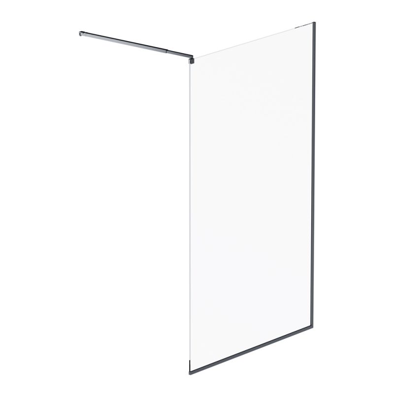 Душевая перегородка AM.PM Func 120x200, стекло прозрачное 6 мм, профиль черный W84WI-120-F1-BTE