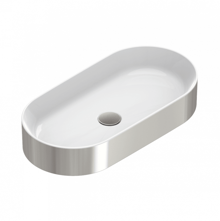 Раковина настольная Catalano Gold&Silver Zero Argento-Bianco 0122700041 70x35 см
