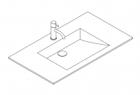 Столешница интегрированная Mildue Noorth 2930 схема 1