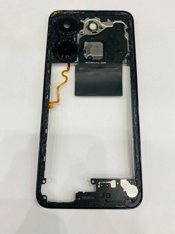 INFINIX Note 30i рамка фиолетовая оригинал с разбора, с отпечатком пальца (потёртости)