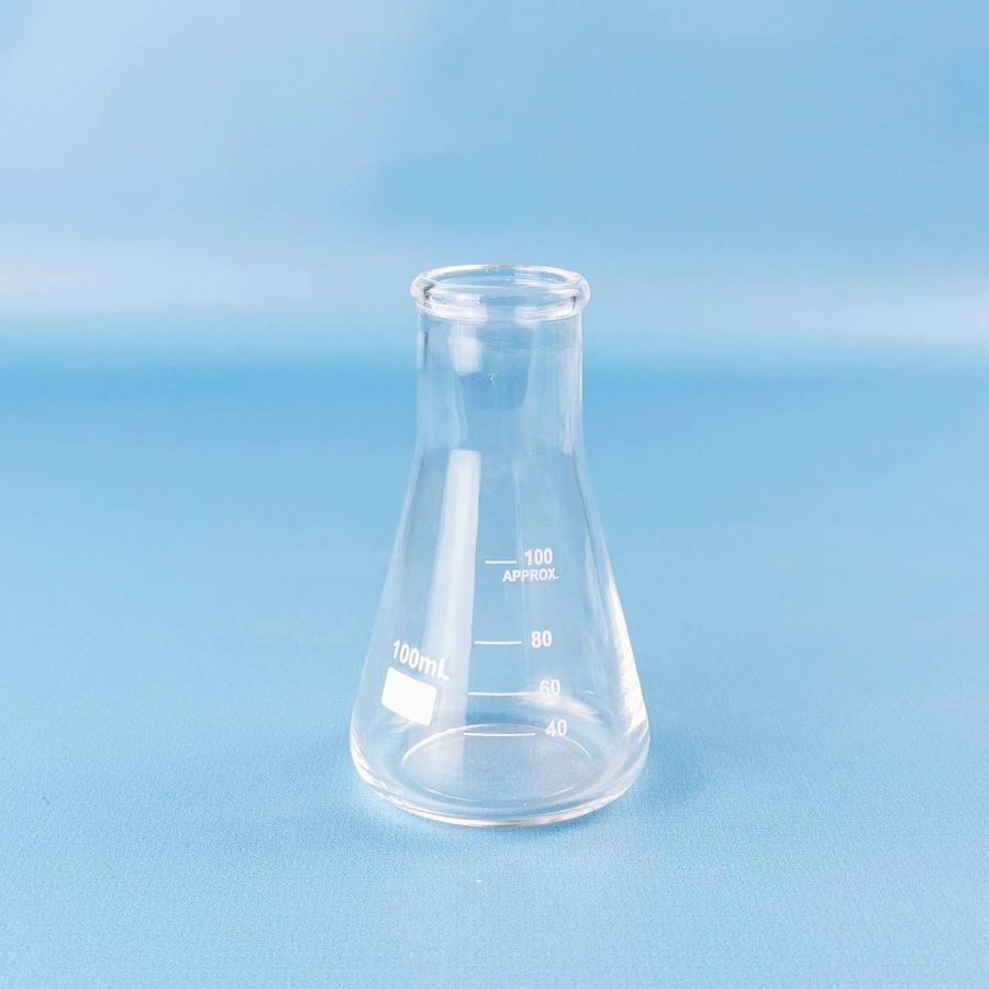 Колба коническая (Эрленмейера) Labdevices КН-2-100-34, 100 мл, горло 34 мм, стекло Boro 3.3, без шлифа
