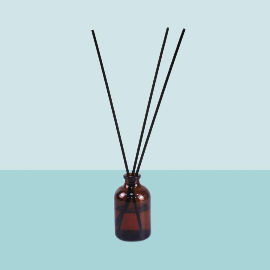 Флаконы 50 мл для диффузоров, темное стекло 3-го класса, круглый скат, 81 шт, G20, гладкое горло, с резиновыми пробками, Labdevices