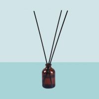 Флаконы 50 мл для диффузоров, темное стекло 3-го класса, круглый скат, 81 шт, G20, гладкое горло, с резиновыми пробками, Labdevices