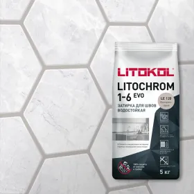 Затирочная Смесь Litokol Litochrom 1-6 Evo 25кг LE.210 Карамель, Цементная для Затирки Швов Плитки от 1 до 6 мм / Литокол Литохром Эво.