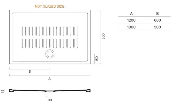Поддон в душ Catalano из керамики 7441080001 100х80 см ФОТО