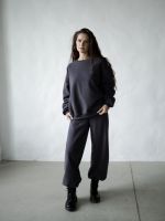 Свитшот с начесом графит