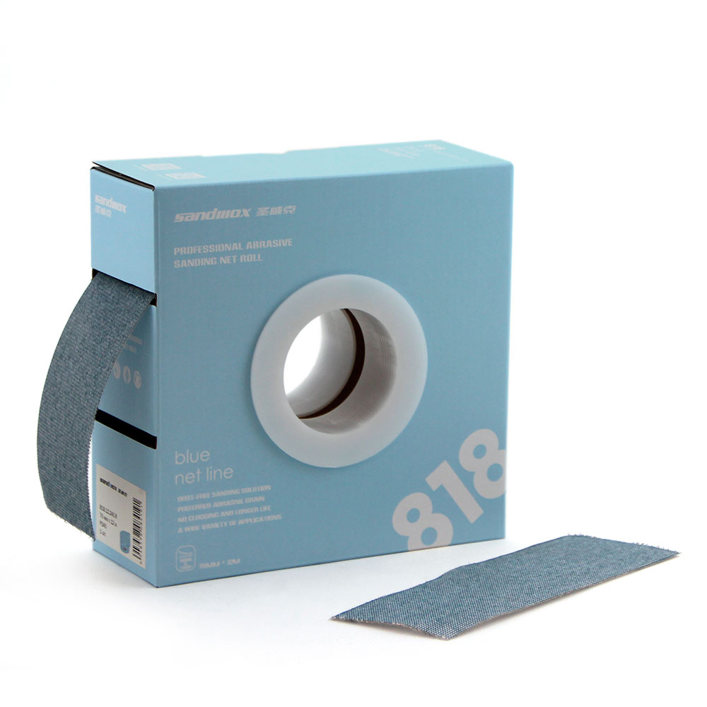 Sandwox BLUE NET рулон на сетчатой основе, оксид алюминия 115мм*25м, Р600 липучка