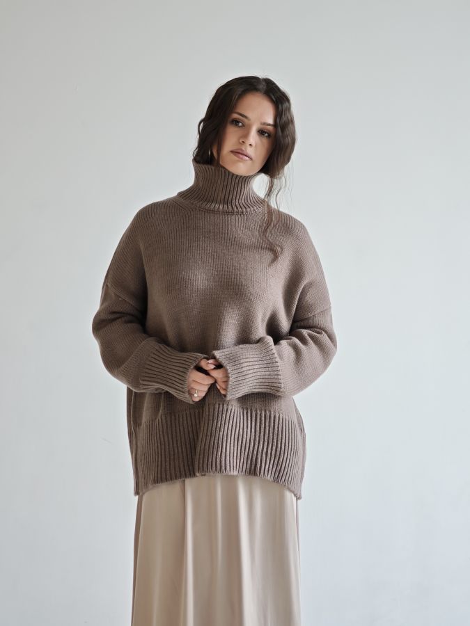 Свитер из мериноса капучино