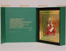 Подарочная коробка зеленая под икону в киоте (магнитный замок)