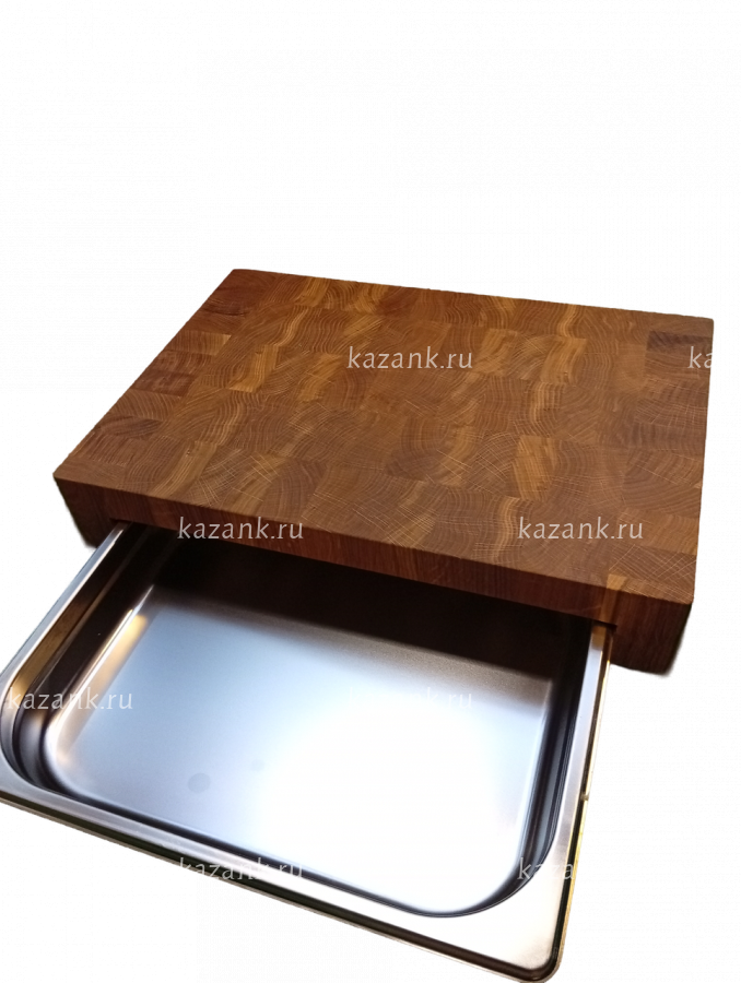 Доска торцевая разделочная с гастроемкостью 30*40, дуб