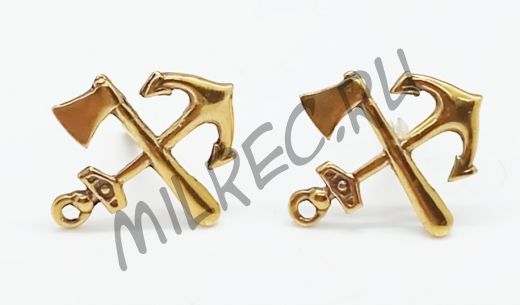 Петличные эмблемы обр. 1922 г. железнодорожных войск РККА , 2 шт. в комплекте (реплика)