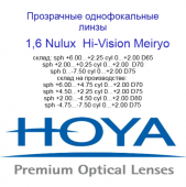 HOYA Nulux Eyas 1,6 Hi-Vision Meiryo- асферический дизайн