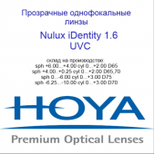 HOYA Nulux IDentity  STRX 1,6 HVLL UV Control  линзы по технологии Freeform