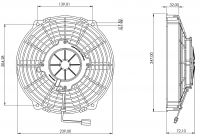 STR191 ОСЕВОЙ ВЕНТИЛЯТОР 9" ДЮЙМОВ 120 ВАТТ 24 ВОЛЬТ PULL / ТОЛКАЮЩИЙ