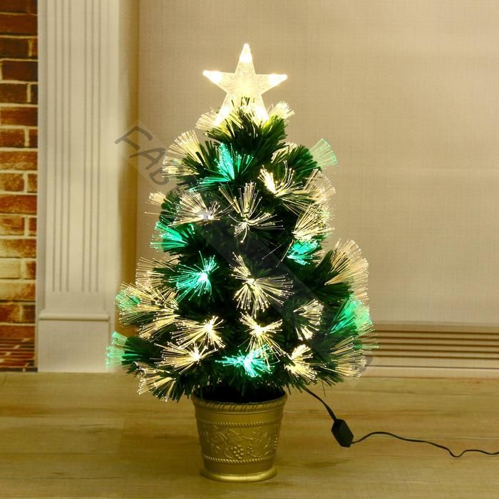 Ёлка светодиодная «Пучок» 60 см, диаметр нижнего яруса 37 см, 55 ПВХ веток