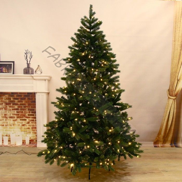 Ёлка светодиодная «Эксклюзив» 180 см, диаметр нижнего яруса 120 см, 1010 смешанных веток на крючках, свечение тёплое белое