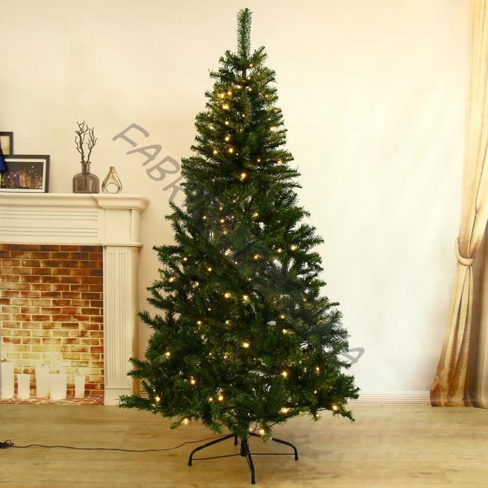 Ёлка светодиодная «Эксклюзив» огоньки, 240 см, диаметр нижнего яруса 120 см, 950 ПВХ веток, свечение тёплое белое