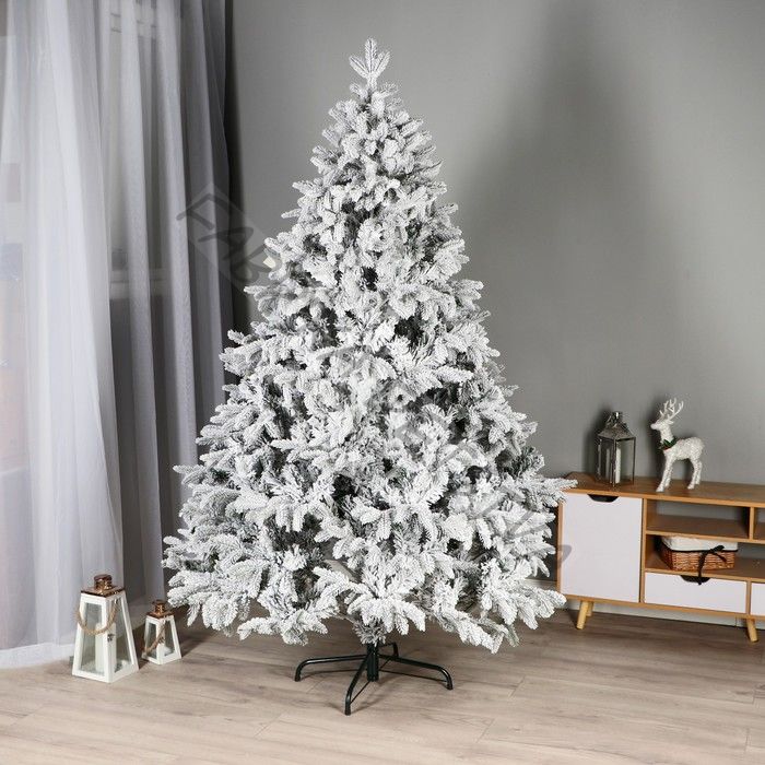 Искусственная ёлка заснеженная «ЕлкиТорг. Камчатская», 270 см, d нижнего яруса 180 см, 1256 смешанных шарнирных веток