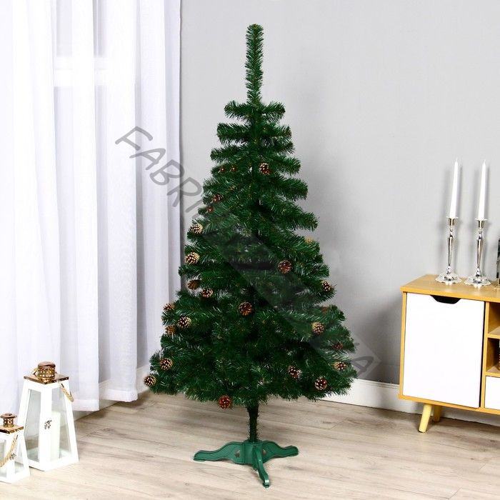 Искусственная ёлка с шишками «Сибирская красота», 150 см, ПВХ ветки отгибаются