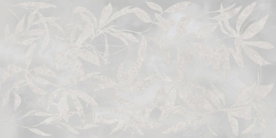VitrA ArtWall Керамогранит Цветы Серый 60x120 натуральный
