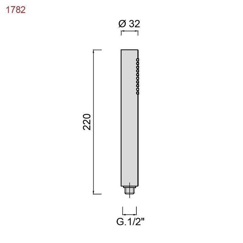 Лейка для душа Giulini Futuro F1782 однорежимная, латунь ФОТО
