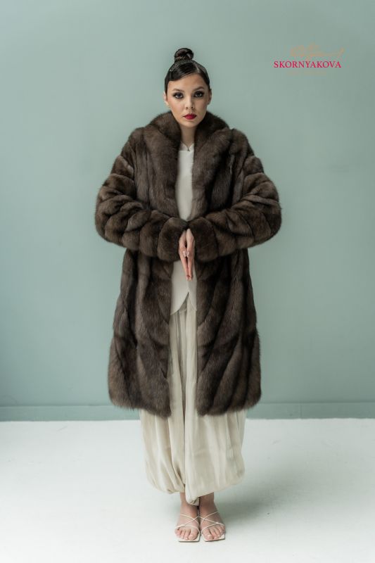 Шуба из соболя с 3-й сединой В авторской эксклюзивной раскладке