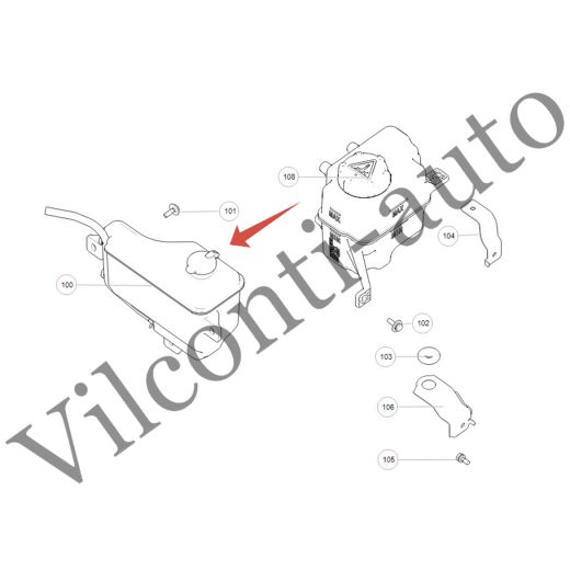 РАСШИРИТЕЛЬНЫЙ БАЧОК TANK 500 1311102XGW04A 100% ОРИГИНАЛ