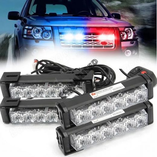 Красно-синие полицейские мигалки под решетку радиатора DRB-446