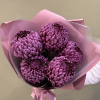 Букет из хризантем Бигуди