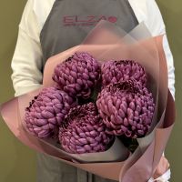 Букет из хризантем Бигуди