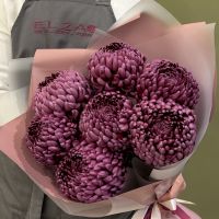 Букет из хризантем Бигуди