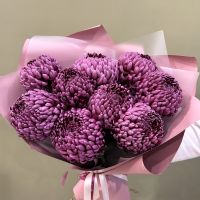 Букет из хризантем Бигуди