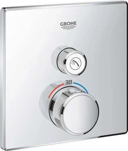 29123000 Grohtherm SmartControl Внешняя часть термостатического смесителя на 1 выход, хром