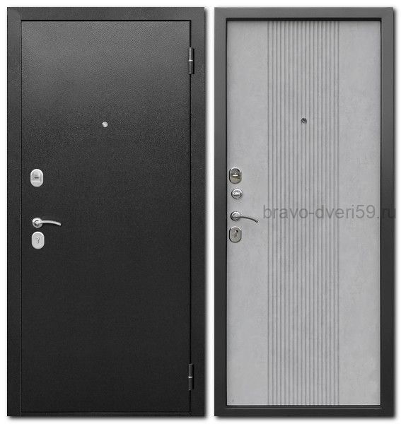 Гранд Nova Серебро/Бетон снежный  входная дверь в квартиру