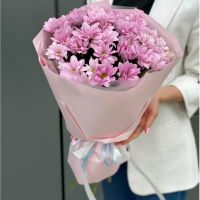 Букет "Отличие"с кустовой хризантемой