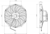 STR115 ОСЕВОЙ ВЕНТИЛЯТОР 12" ДЮЙМОВ 170 ВАТТ 12 ВОЛЬТ PUSH / ТОЛКАЮЩИЙ