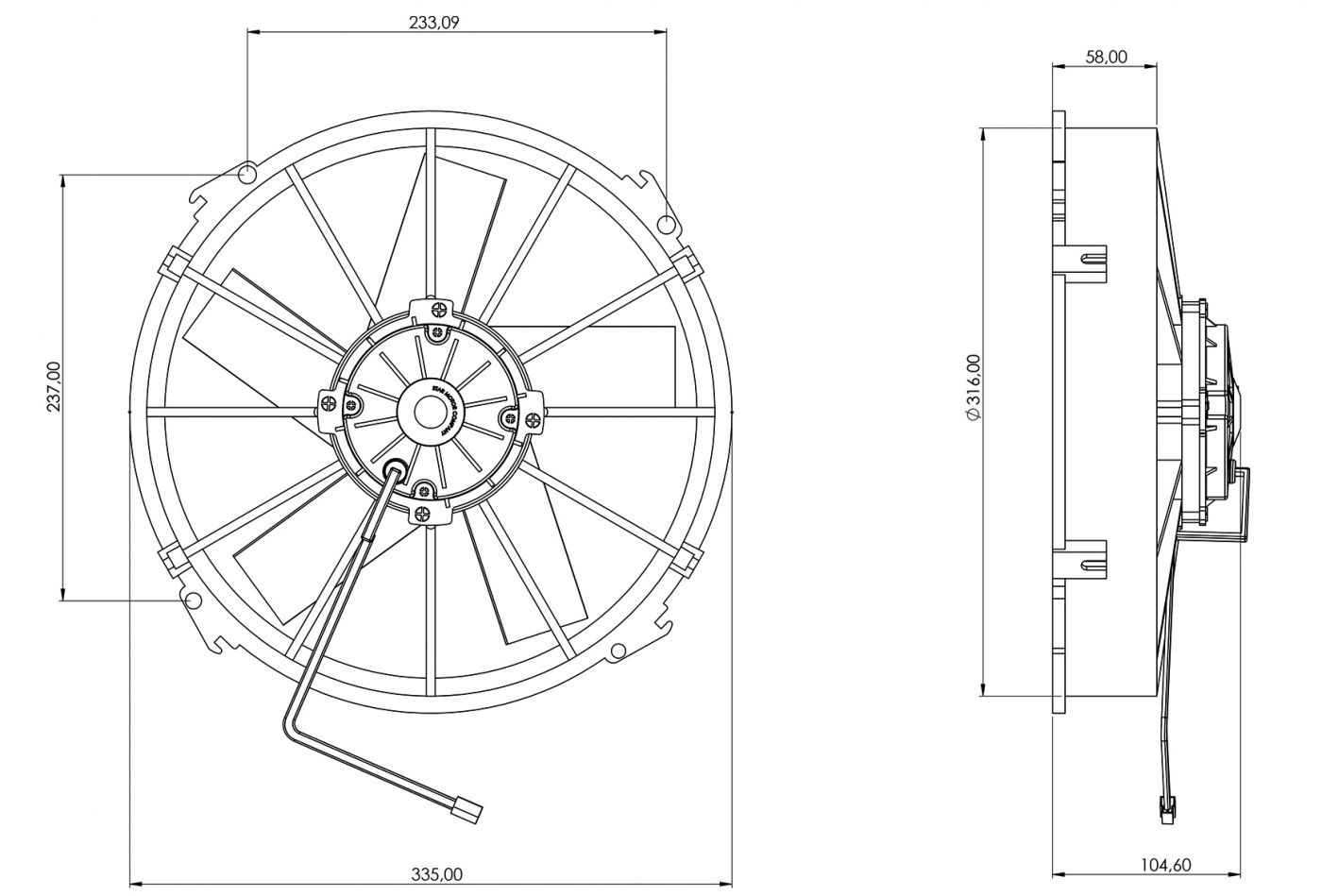 STR119 ОСЕВОЙ ВЕНТИЛЯТОР 12" ДЮЙМОВ 170 ВАТТ 12 ВОЛЬТ PUSH / ТОЛКАЮЩИЙ