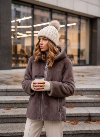 Шубка двусторонняя женская ​​​​​​​51367