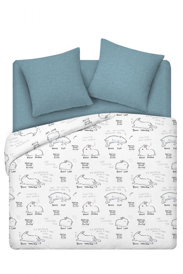 Поплин евро [в ассортименте] Комплект постельного белья, , Банни постельное белье