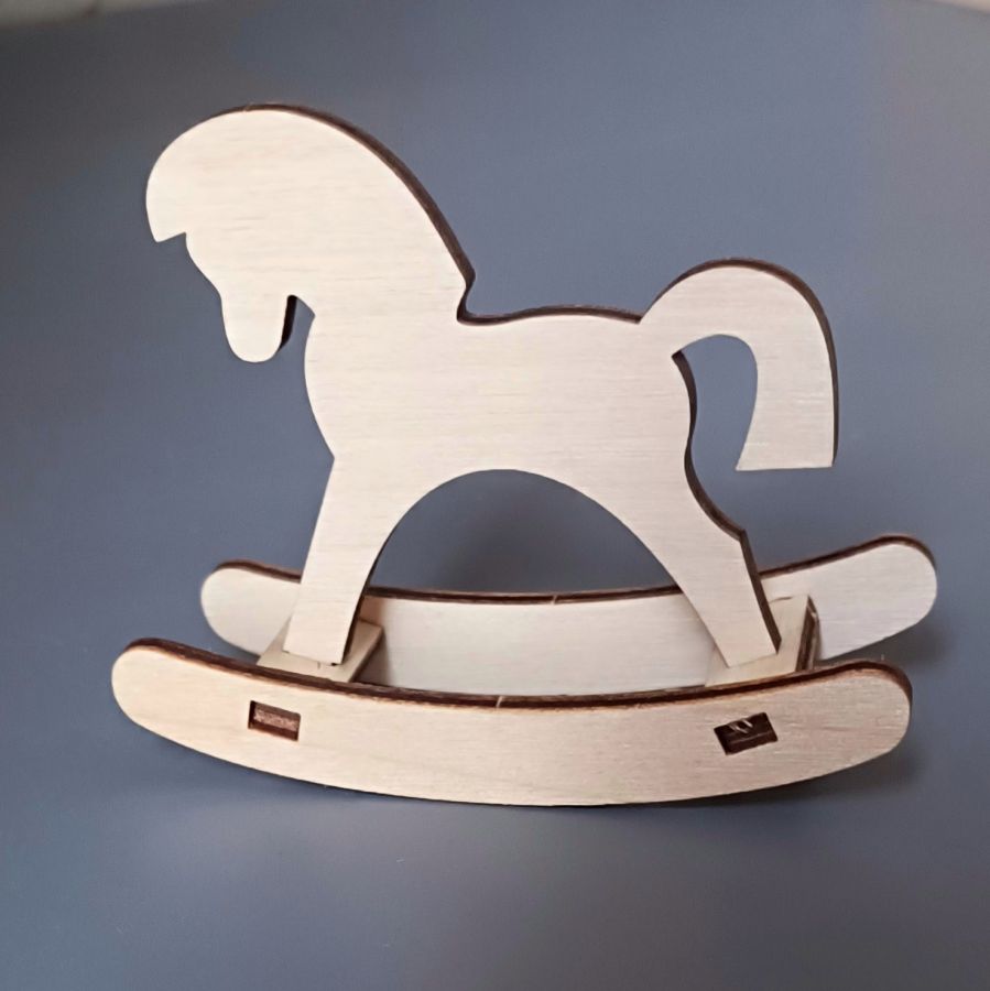 Заготовка для декупажа, лошадка качалка,  маленькая