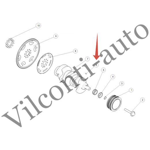 ШПОНКА КОЛЕНВАЛА TANK 500 1004900XEZ01 100% ОРИГИНАЛ