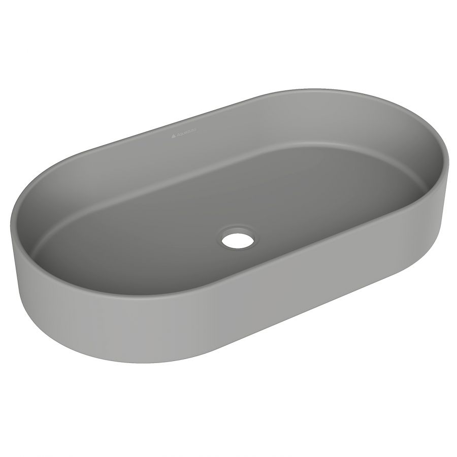 Aqueduto ESPIRAL Раковина накладная овальная 390*600, серый матовый