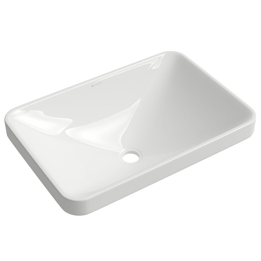 Aqueduto INSERTO Раковина врезная прямоугольная 600*410, белый глянцевый