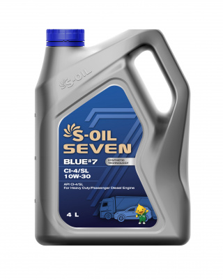 S-OIL 7 BLUE #7 CI-4/SL 10W-30, 4л
