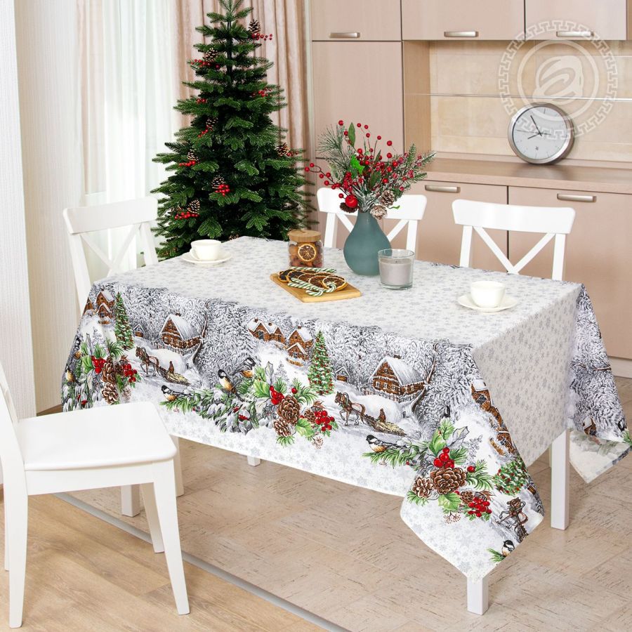 Студёная пора скатерть (Скатерти из рогожки)