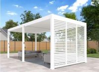 Пергола Aquaviva Модерн отдельностоящая (ручное управление ламелями) 4X3м RAL 9016 (Белая)