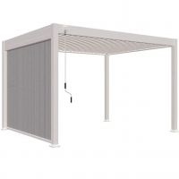 Пергола Aquaviva Модерн отдельностоящая (ручное управление ламелями) 4X3м RAL 9016 (Белая)