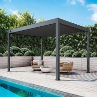 Пергола Aquaviva Модерн отдельностоящая (ручное управление ламелями) 4X3м RAL 9016 (Белая)