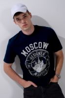 Футболка мужская 8503/1 [темно-синий+Москва]